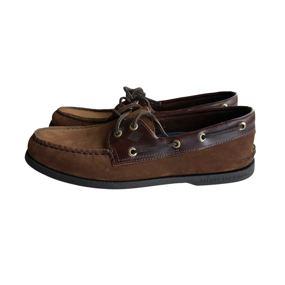 Sperry Top-Sider Original 2-Eye Plush Boat Shoe Brown 0195412 Men's 8.5W